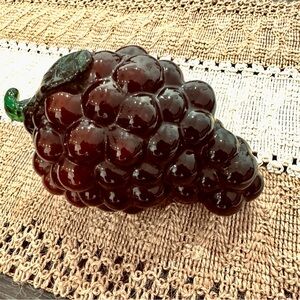 Glass Grape Cluster Decor